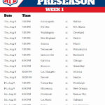 Nfl Printable Football Schedule Di 2020