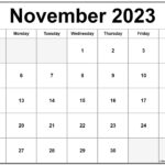 November 2023 Calendar Free Printable Calendar Templates