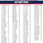 Printable 2019 Boston Red Sox Schedule Boston Red Sox Schedule