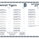 Printable 2019 Detroit Tigers Schedule