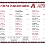 Printable 2020 Arizona Diamondbacks Schedule