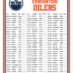 Printable 2021 2022 Edmonton Oilers Schedule