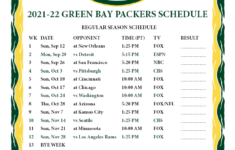 Printable 2021 2022 Green Bay Packers Schedule