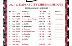 Printable 2021 2022 Kansas City Chiefs Schedule