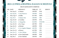 NFL Printable Schedule 2021-2022