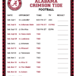 Printable Alabama Football Schedule 2019 Times TUTORE ORG Master Of