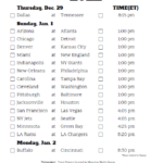 Printable NFL Week 17 Schedule Pick Em Pool 2020
