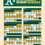 Printable Schedule Oakland Athletics