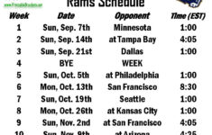 Rams Schedule St Louis Rams Schedule