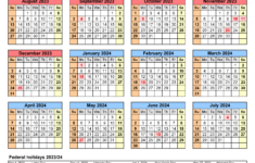 School Calendars 2023 2024 Free Printable Word Templates