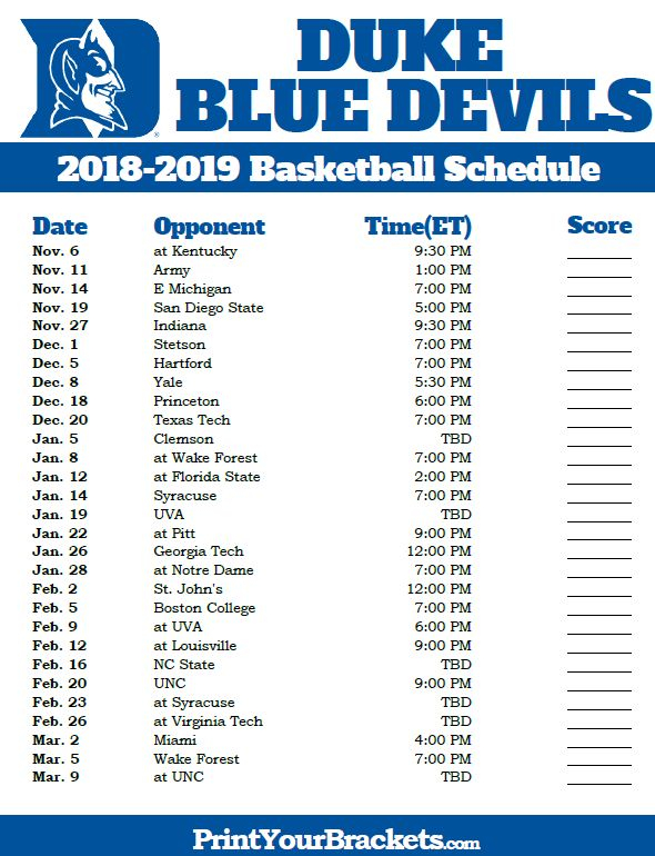 Search Results For Duke Basketball Schedule Printable Basketball 