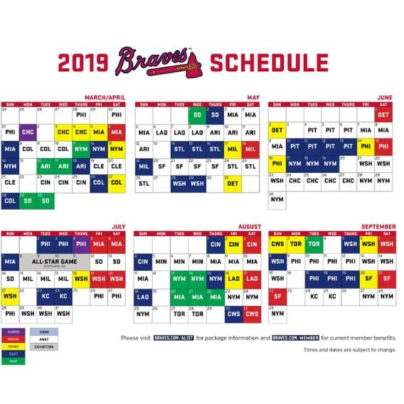 The Best Braves Printable Schedule Regina Blog