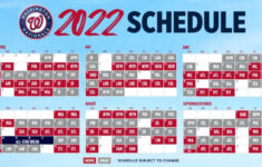 Washington Nationals Announce 2022 Schedule