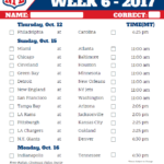 Week 6 NFL Schedule In Mountain Time Zone Nfl Nfl Weekly Picks Nfl Week