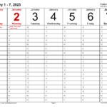 Weekly Calendars 2023 For Excel 12 Free Printable Templates