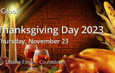 When Is Thanksgiving Day 2023 Countdown Timer Online VClock