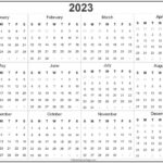Yearly Calendar 2023 Google Search Printable Yearly Calendar